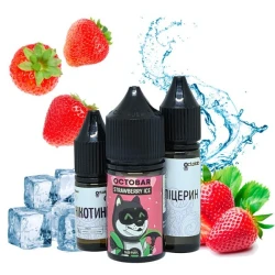 Набор Солевой жидкости Octobar NFT Strawberry Ice (Клубника Лед) 30 Мл 50 Мг