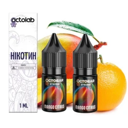 Набір Сольової рідини Octobar Strong Mango Citrus (Манго Апельсин) 10 мл 50 мг