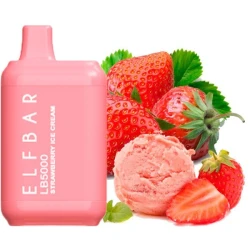 Одноразка Elf Bar Strawberry Ice Cream (Полуничне Морозиво) LB5000
