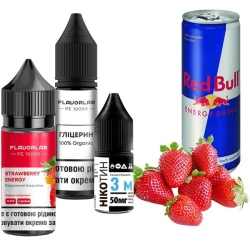 Солевая Жидкость Flavorlab PE 10000 Strawberry Energy (Клубника Энергетик) 30Мл 50Мг Набор