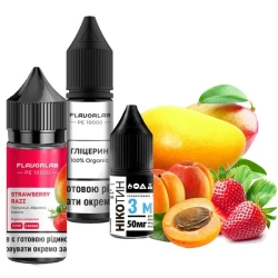 Солевая Жидкость Flavorlab PE 10000 Strawberry Razz (Клубника Абрикос Манго) 30Мл 50Мг Набор