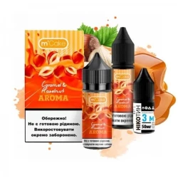 Сольова Рідина M-Cake Caramel & Haselnut (Карамель Фундук) 30Мл 50Мг Набір