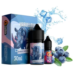 Сольова Рідина Marvellous Max Wild Rhinoceros Blueberry (Чорниця) 30Мл 50Мг Набір
