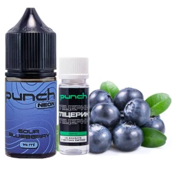 Набор Солевая Жидкость Punch Neon - Sour Blueberry (Кислая Черника) 30 МЛ 50 МГ