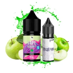 Набір сольової рідини Vape Mix Kit 2 Aple (Яблуко) 30 мл 50 мг