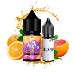 Набір сольової рідини Vape Mix Kit 2 Orange Grapefruit (Апельсин Грейпфрут) 30 мл 50 мг
