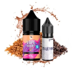 Набір сольової рідини Vape Mix Kit 2 Tobacco (Тютюн) 30 мл 50 мг