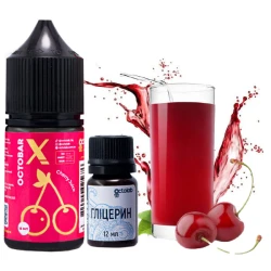 Набір сольової рідини Octobar X Cherry Juice (Вишневий Сік) 30 мл 50 мг