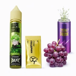 Набор Солевой Жидкости Chaser Beat - Grape Techno (Виноградный Энергетик) 30 Мл 50 Мг