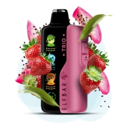 Одноразка Elf Bar TRIO - Sour Strawberry Dragonfruit (Кисла Полуниця Драгонфрут) 40000