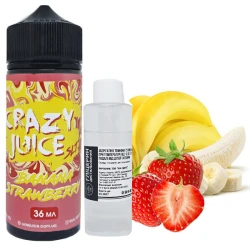 Органическая Жидкость Crazy Juice Banana Strawberry (Банан Клубника) 120 МЛ 30 МГ Набор