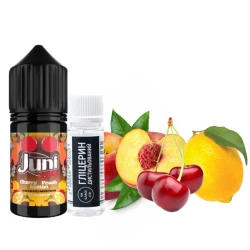 Сольова Рідина JUNI Mix Cherry Peach Lemon (Вишня Персик Лимон) 30 мл 50 мг Набір