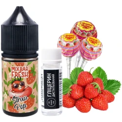 Сольова Рідина MIX BAR Fresh Straw Pop (Полуниця) 30 МЛ 50 МГ Набір