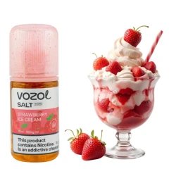 Сольова Рідина Vozol Salt Prime Strawberry Ice Cream (Полуниця Морозиво) 30 МЛ 50 МГ