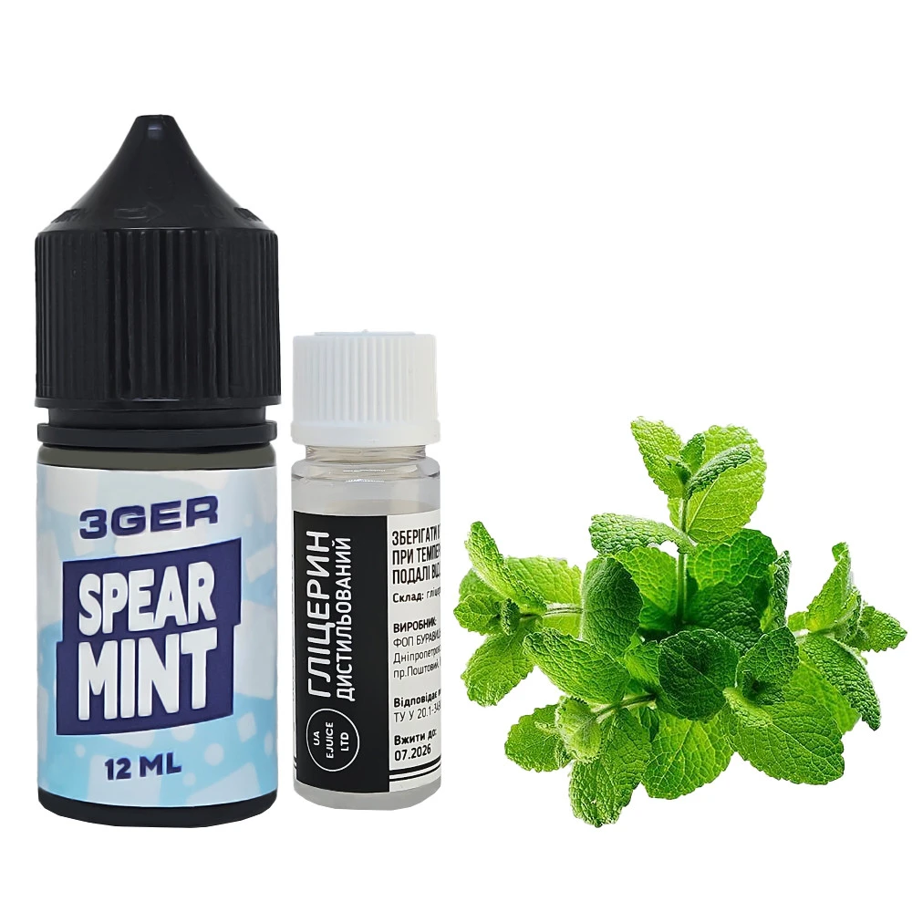 Набір сольової рідини 3GER Spear Mint (М'ята) 30 мл 50 мг