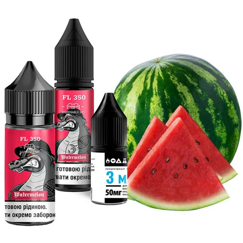 Солевая Жидкость Flavorlab FL 350 Watermelon (Арбуз) 30 МЛ 50 МГ Набор