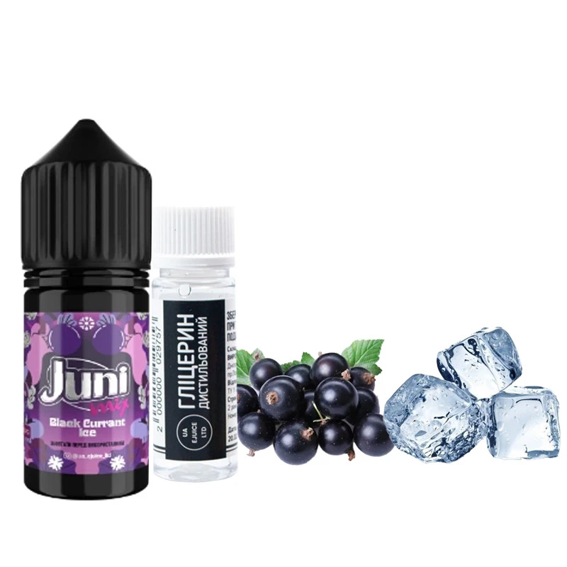 Солевая Жидкость JUNI Mix Black Currant Ice (Чёрная Смородина Лёд) 30 МЛ 50 МГ Набор