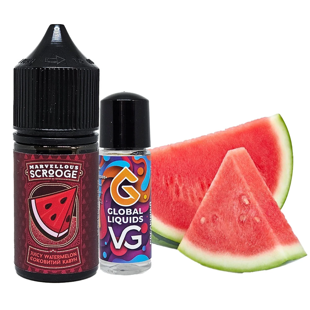Солевая Жидкость Marvellous Scrooge Juicy Watermelon (Сочный Арбуз) 30Мл 50Мг Набор