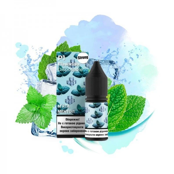 Солевая Жидкость Flavorlab P1 - Menthol Mint (Мята Ментол) 10 МЛ 50 МГ Набор
