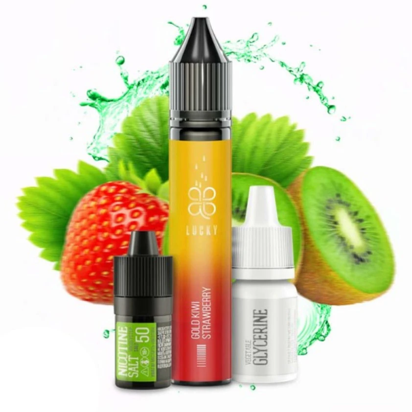 Сольова Рідина LUCKY Salt Gold Kiwi Strawberry (Ківі Полуниця) 30 мл 50 мг Набір