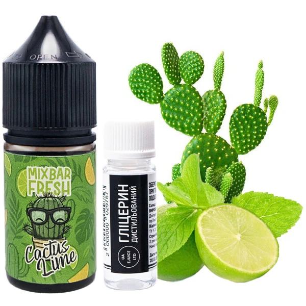 Сольова Рідина MIX BAR Fresh Cactus Lime (Кактус Лайм) 30 МЛ 50 МГ Набір