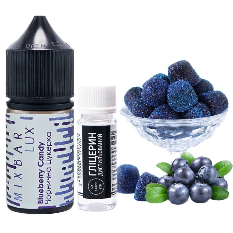Солевая Жидкость MIX BAR Lux Blueberry Candy (Черничная Конфета) 30 МЛ 50 МГ Набор