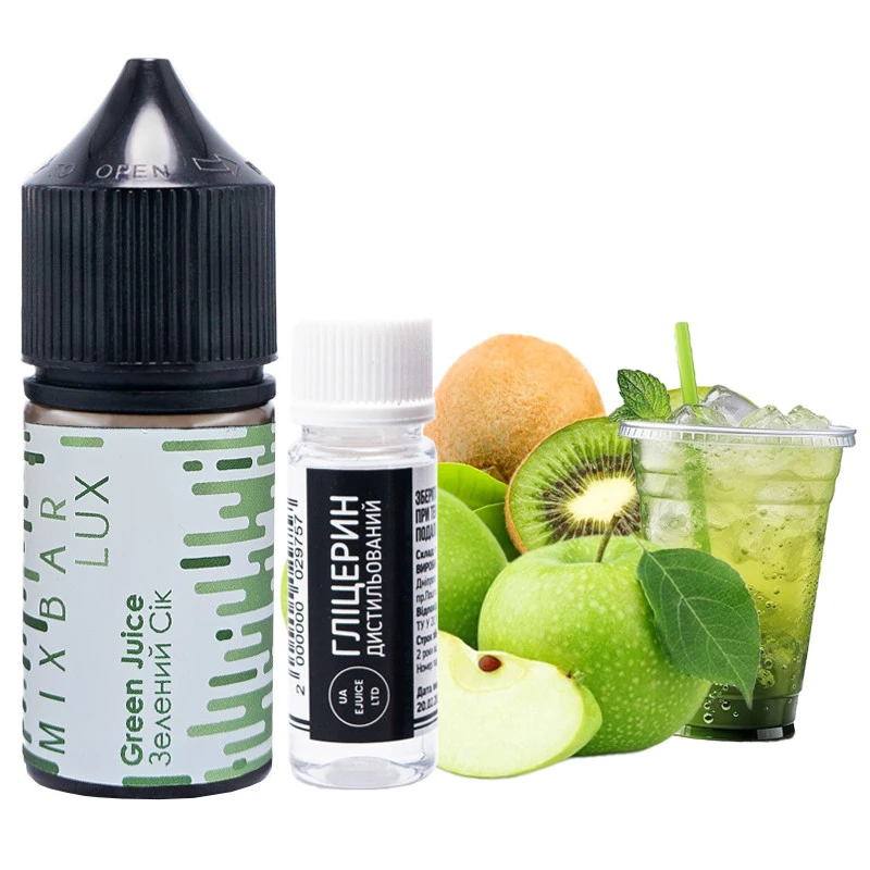 Солевая Жидкость MIX BAR Lux Green Juice (Зелёный сок) 30 МЛ 50 МГ Набор