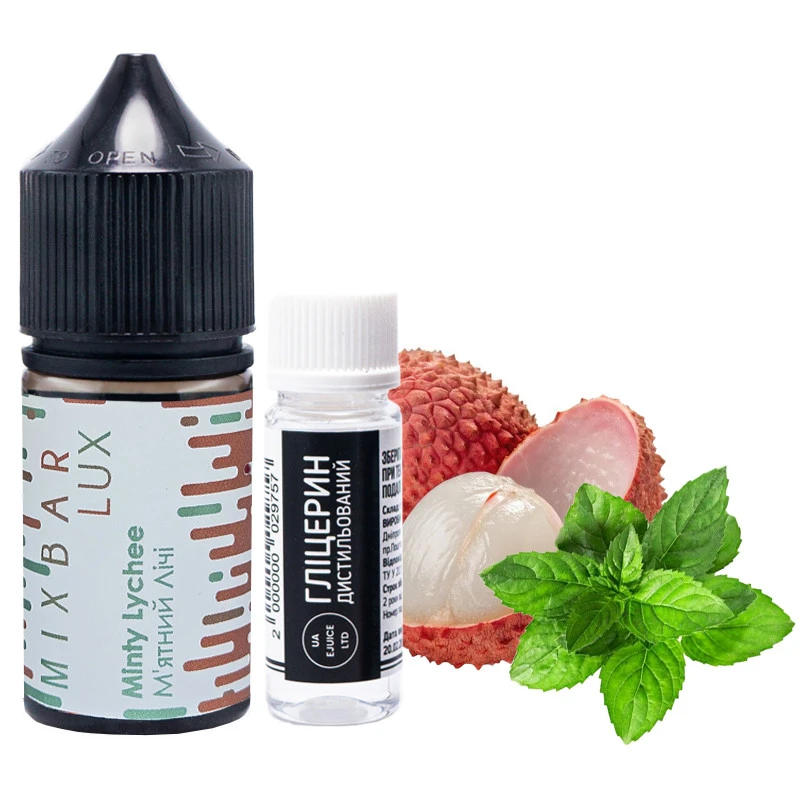 Солевая Жидкость MIX BAR Lux Minty Lychee (Мятный Личи) 30 МЛ 50 МГ Набор