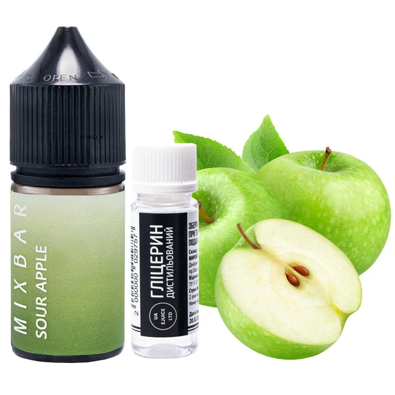 Солевая Жидкость MIX BAR Sour Apple (Кислое Яблоко) 30 МЛ 50 МГ Набор