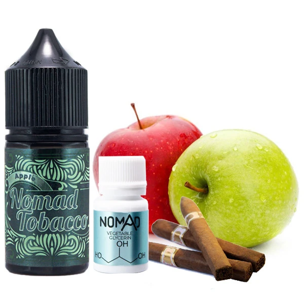 Солевая Жидкость Nomad Tobacco - Apple (Табак Яблоко) 30Мл 50Мг Набор