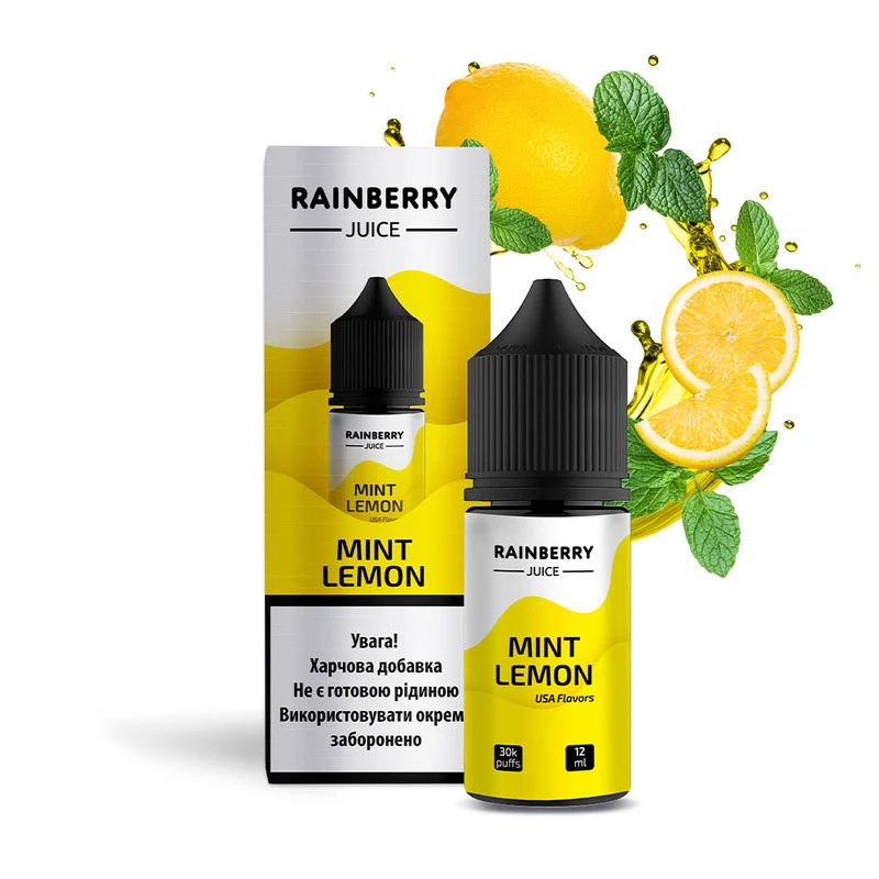 Солевая Жидкость Rainberry Juice - Mint Lemon (Мята Лимон) 30 МЛ 50 МГ Набор