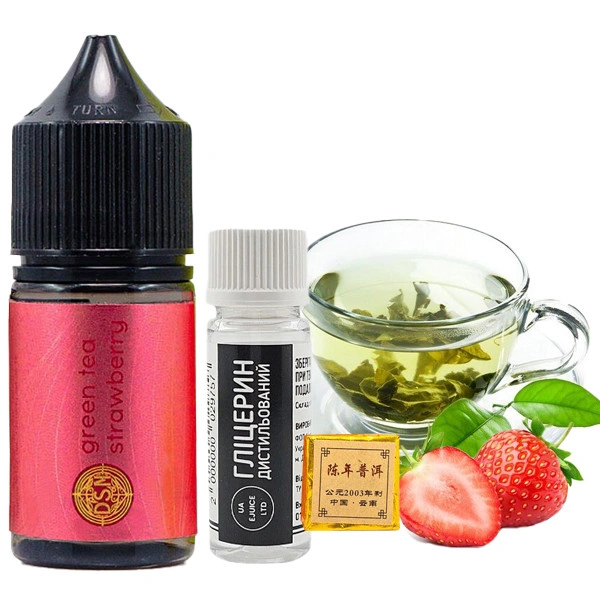 Сольова Рідина DSM Tea - Green Tea Strawberry (Зелений Чай Полуниця) 30 мл 50 мг