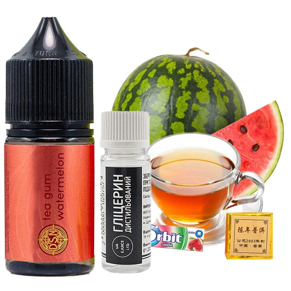 Сольова Рідина DSM Tea - Tea Gum Watermelon (Чай Жуйка Кавун) 30 МЛ 50 МГ Набір