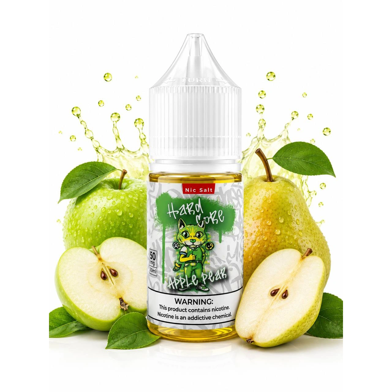Солевая Жидкость Hard Core - Apple Pear (Яблоко Груша) 30 ML 50 MG