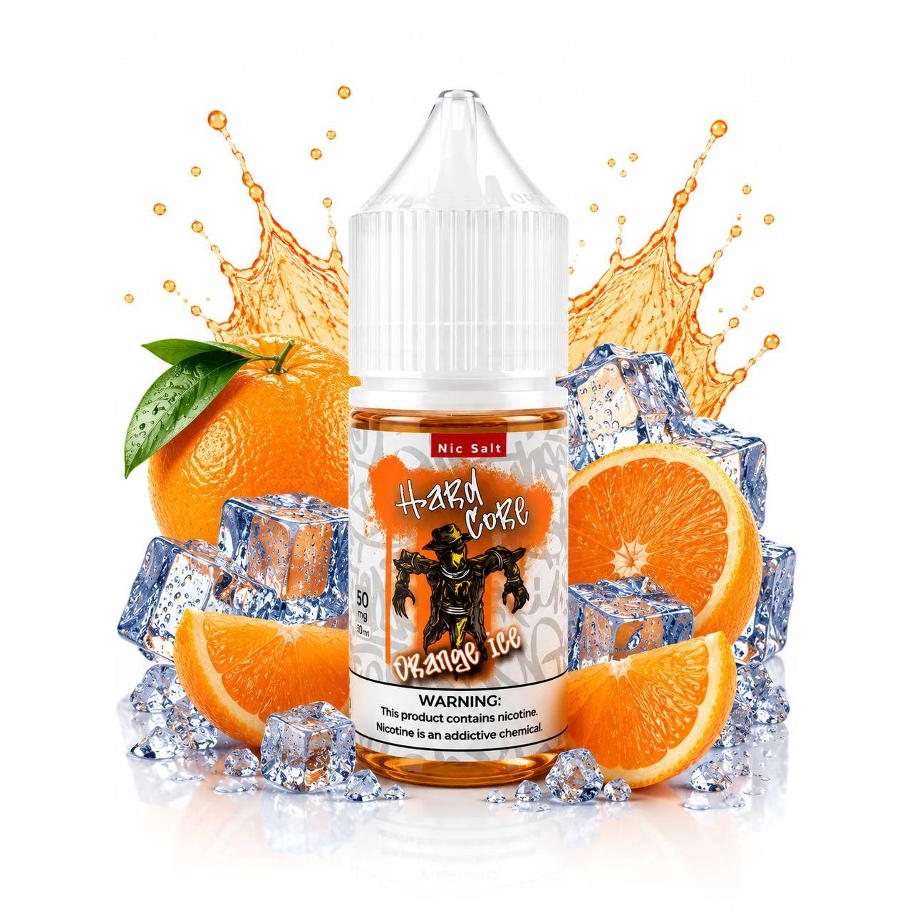 Солевая Жидкость Hard Core - Orange Ice (Апельсин Лед) 30 ML 50 MG