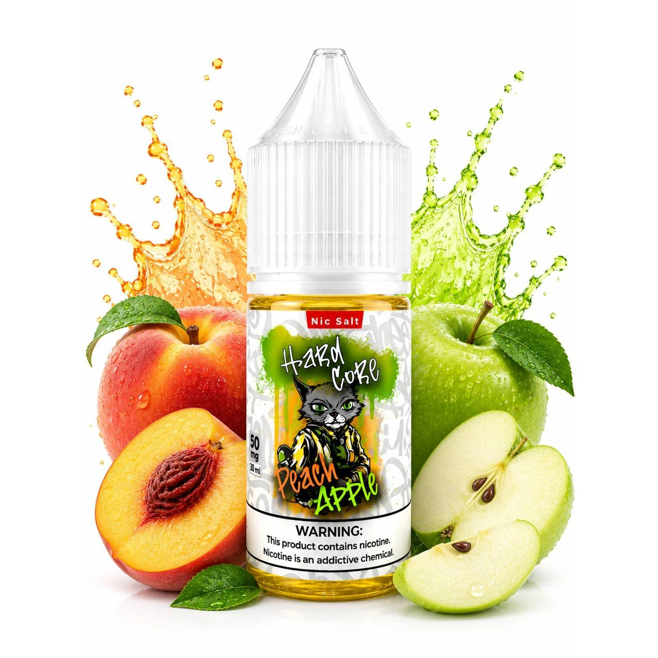 Солевая Жидкость Hard Core - Peach Apple (Персик Яблоко) 30 ML 50 MG