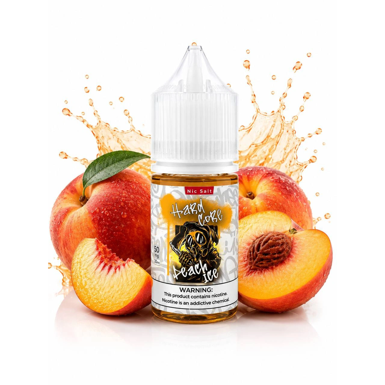 Сольова Рідина Hard Core - Peach Ice (Персик Лід) 30 ML 50 MG