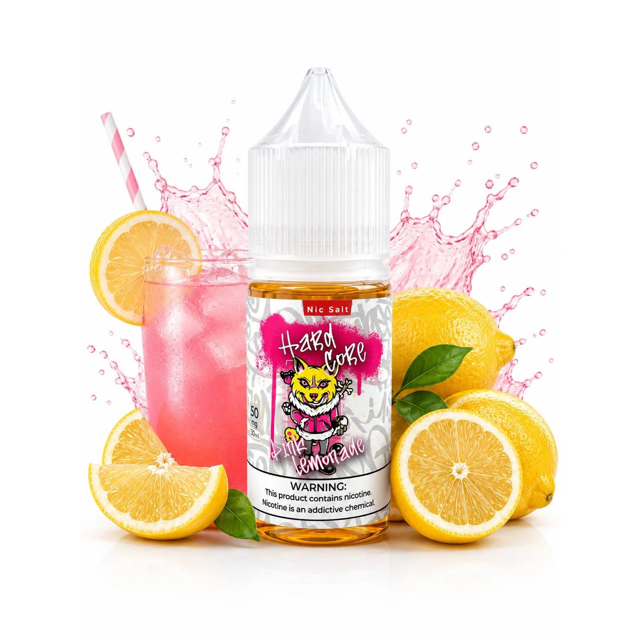 Солевая Жидкость Hard Core - Pink Lemonade (Розовый Лимонад) 30 ML 50 MG