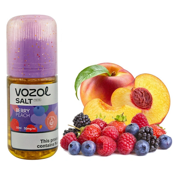 Солевая Жидкость Vozol Salt Prime Berry Peach (Ягоды Персик) 30 МЛ 50 МГ