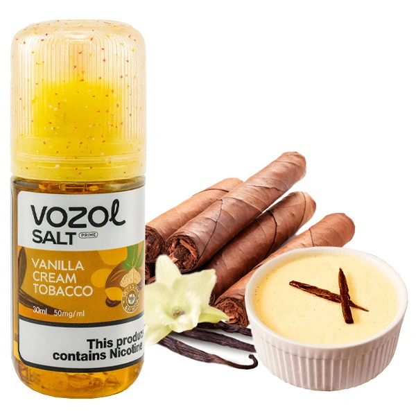 Сольова Рідина Vozol Salt Prime Vanilla Cream Tobacco (Ванільний Крем Табак) 30 МЛ 50 МГ